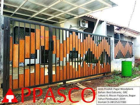 Pagar Minimalis Motif Kayu Woodplank di Pajajaran Bogor | APPASCO INDONESIA